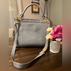 Foley+Corrina Convertible Crossbody Satchel Dione Vegan Leather Baby Blue Bag